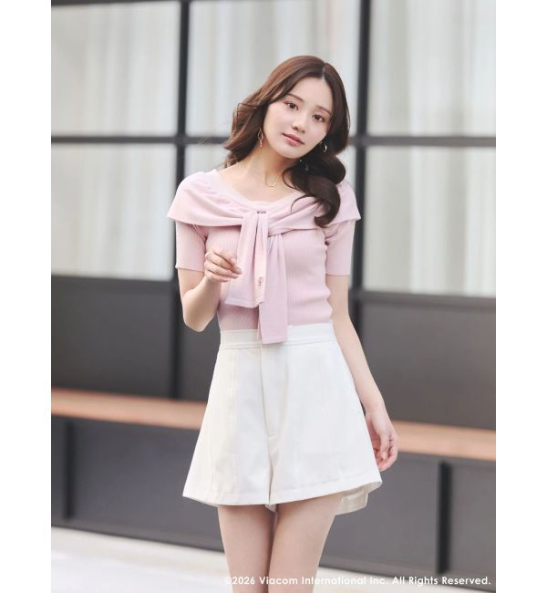 MERCURYDUO「【EMILY IN PARISコラボ】レイヤードライクツイストニット」|ニット・セーター|