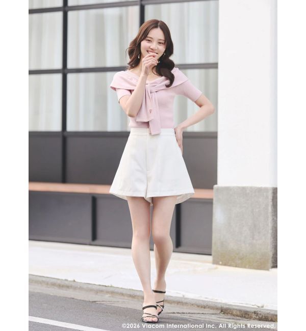 MERCURYDUO「【EMILY IN PARISコラボ】レイヤードライクツイストニット」|ニット・セーター|