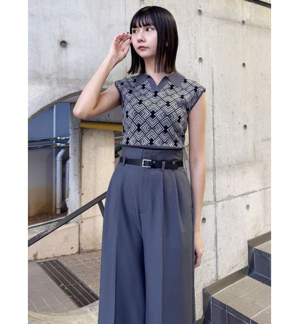 MURUA「フェイクレザーベルトハイウエストパンツ」|その他|