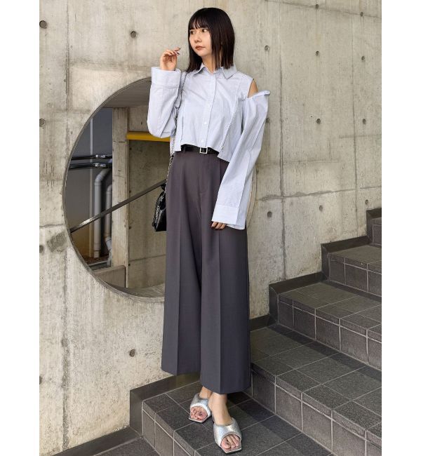 MURUA「フェイクレザーベルトハイウエストパンツ」|その他|