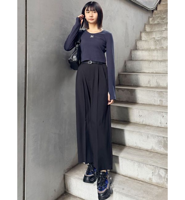 MURUA「フェイクレザーベルトハイウエストパンツ」|その他|