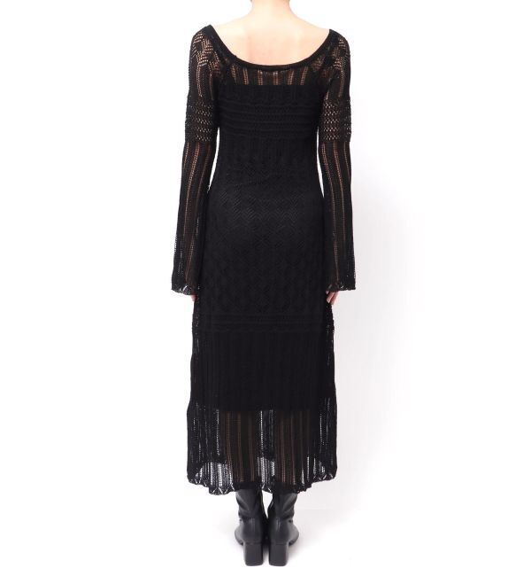 MURUA「バイカラークロシェニットワンピース」|ワンピース|