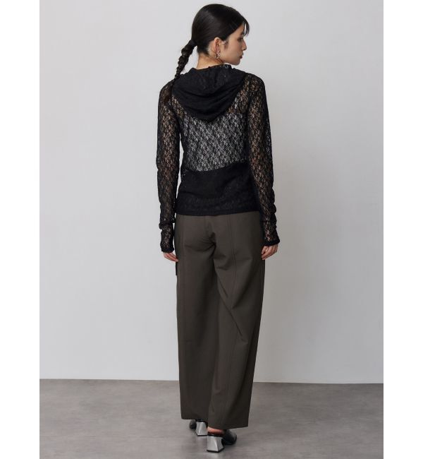 MURUA「スウィッチングスリーブレースフーディ」|パーカー|