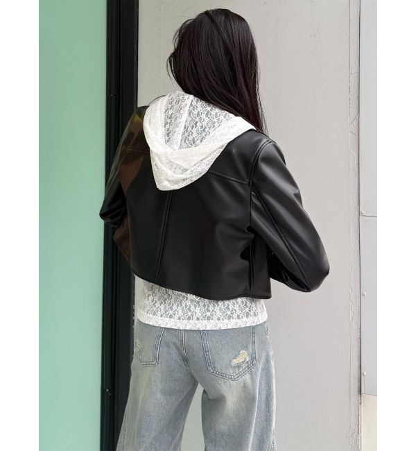 MURUA「スウィッチングスリーブレースフーディ」|パーカー|