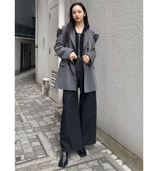 MURUA「スウィッチングスリーブレースフーディ」|パーカー|