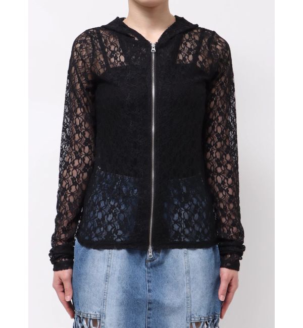 MURUA「スウィッチングスリーブレースフーディ」|パーカー|