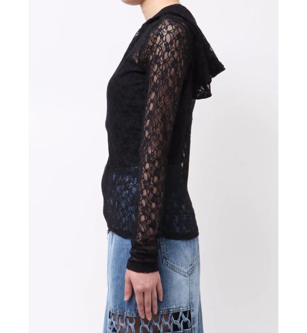 MURUA「スウィッチングスリーブレースフーディ」|パーカー|