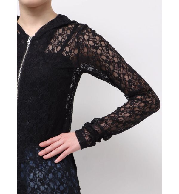 MURUA「スウィッチングスリーブレースフーディ」|パーカー|