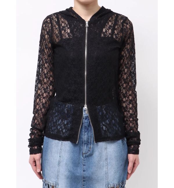 MURUA「スウィッチングスリーブレースフーディ」|パーカー|