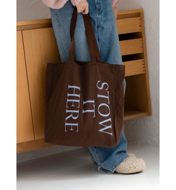 Ungrid「ビッグロゴトートバッグ」|トートバッグ|ブラウン