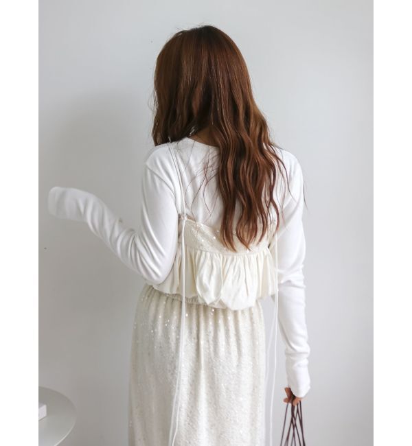 Ungrid「フィットショートロングスリーブTee」|Tシャツ・カットソー|