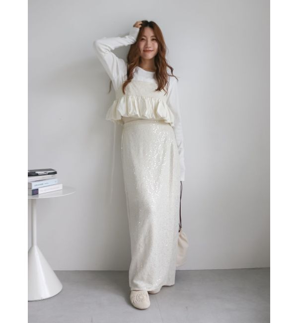 Ungrid「フィットショートロングスリーブTee」|Tシャツ・カットソー|