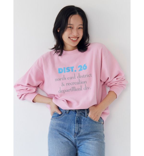 Ungrid「【WEB限定】フロントロゴルーズスウェット」|スウェット・ジャージ|ピンク