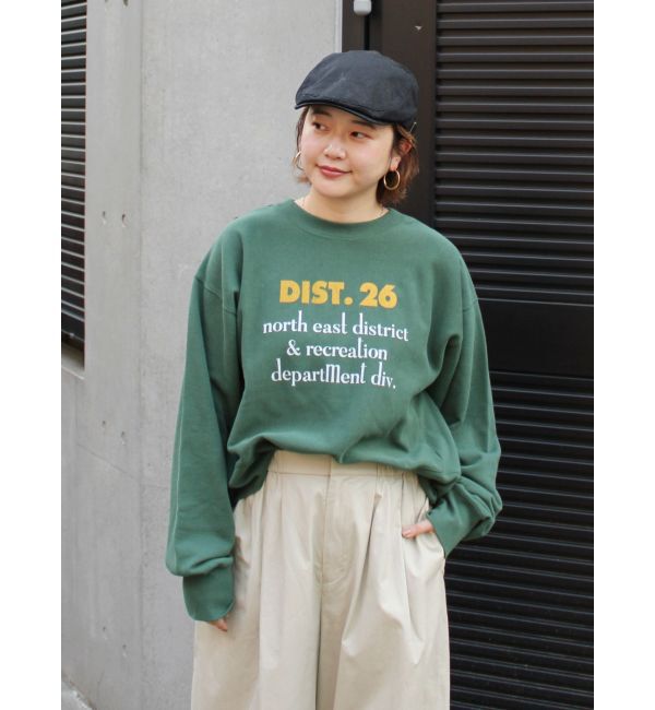 Ungrid「【WEB限定】フロントロゴルーズスウェット」|スウェット・ジャージ|グリーン