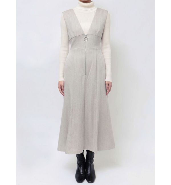 LAGUNAMOON「ヘリンボーンツイードジャンパースカート」|ワンピース|