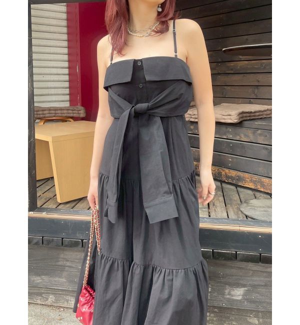 EVRIS「シャツデザインロングワンピース」|ワンピース|