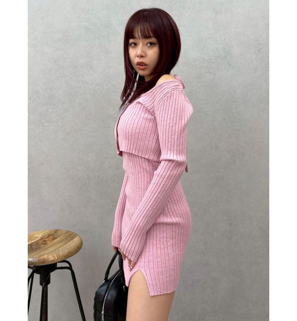 EVRIS「レイヤードホルターネックミニワンピース」|ワンピース|