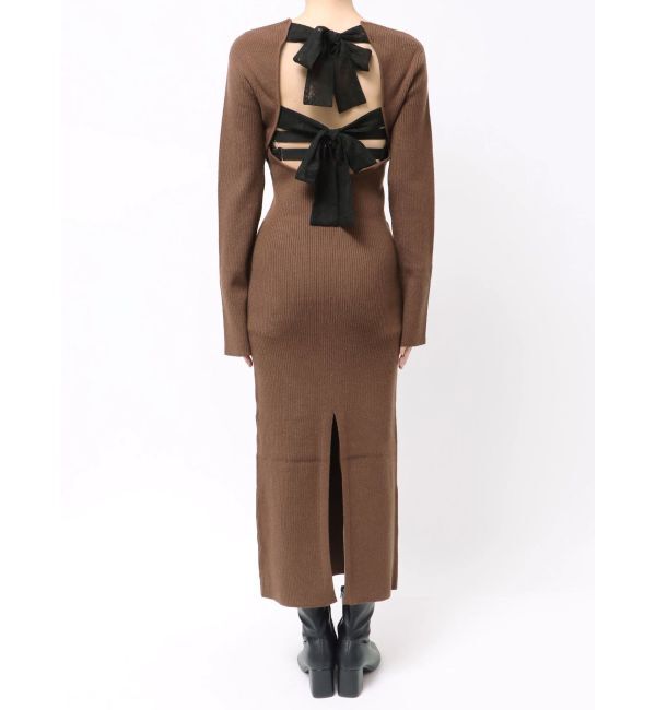EVRIS「バックリボンロングニットワンピース」|ワンピース|