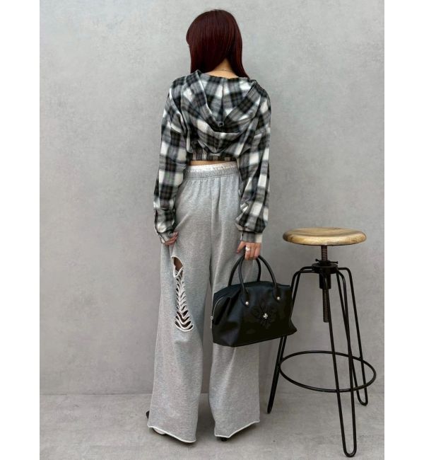 EVRIS「フードチェックショートシャツ」|シャツ・ブラウス|