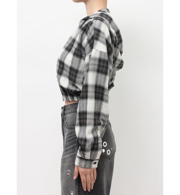 EVRIS「フードチェックショートシャツ」|シャツ・ブラウス|