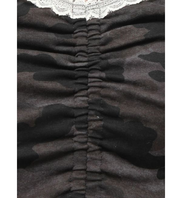 EVRIS「オープンショルダーレースドッキングミニワンピース」|ワンピース|