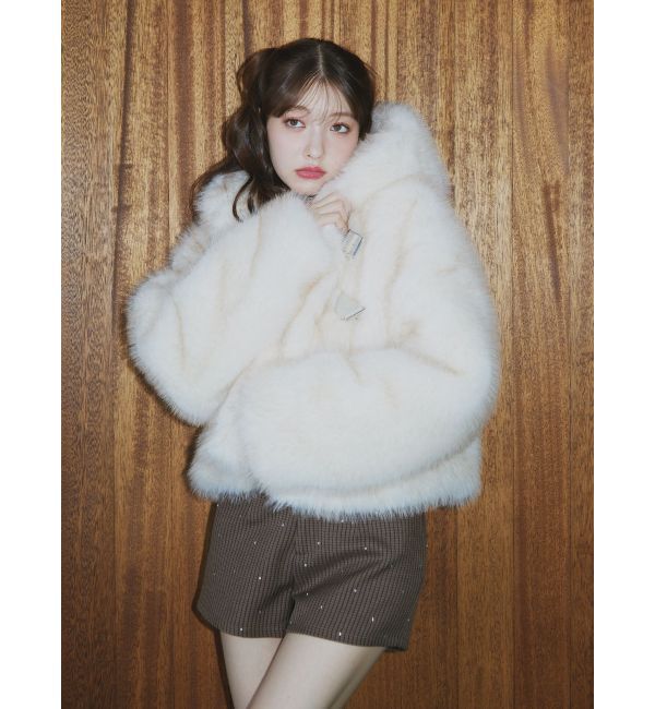 jouetie「ベルトフードファージャケット」|ブルゾン・スタジャン|