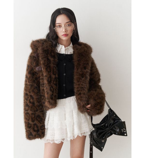 jouetie「ベルトフードファージャケット」|ブルゾン・スタジャン|