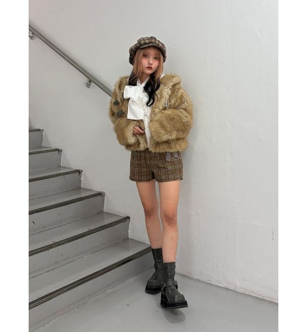 jouetie「ベルトフードファージャケット」|ブルゾン・スタジャン|