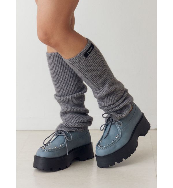 jouetie「オーバーソールスタッズチロリアンシューズ」|ローファー|ブルー