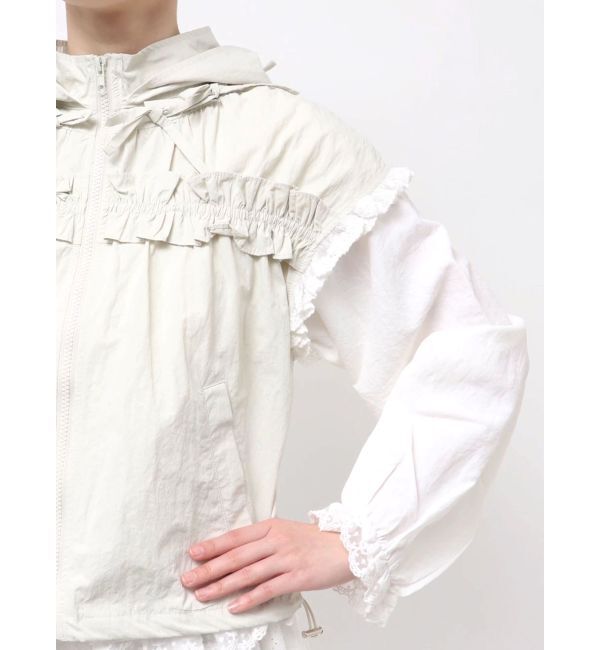 merry jenny「frill nylon jacket」|ダウンベスト・ベスト|