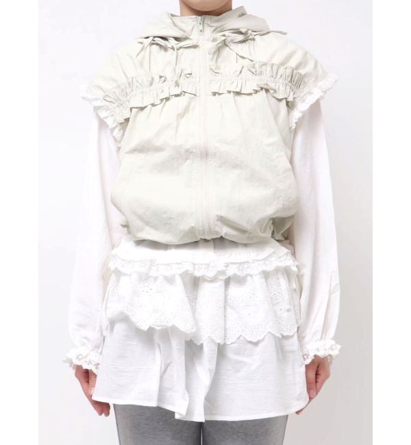 merry jenny「frill nylon jacket」|ダウンベスト・ベスト|