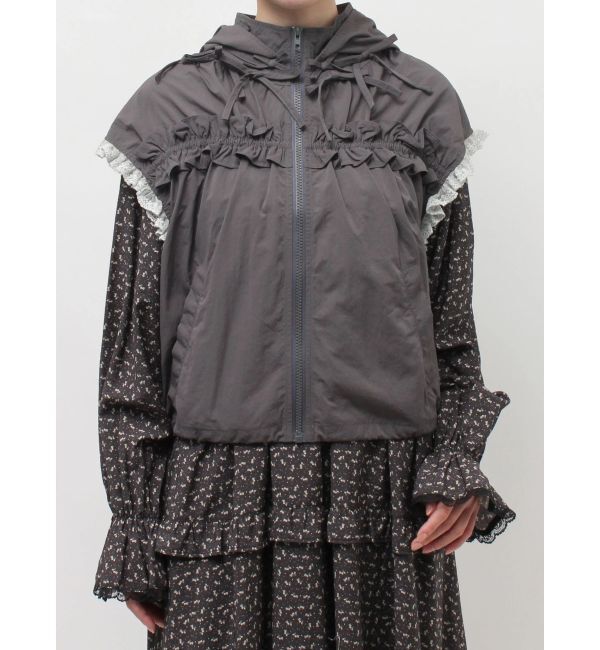 merry jenny「frill nylon jacket」|ダウンベスト・ベスト|