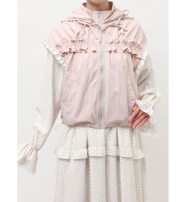 merry jenny「frill nylon jacket」|ダウンベスト・ベスト|