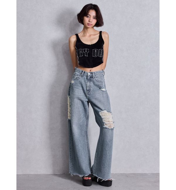 GYDA「GYDAベロアラインビスチェ」|キャミソール|