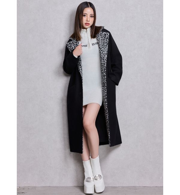 GYDA「leopard slim longコート」|ダウン|