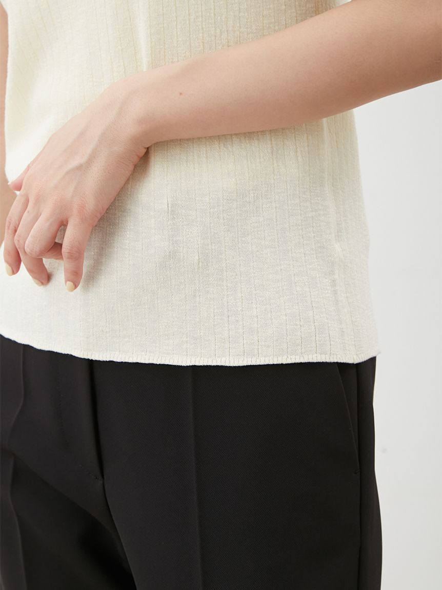 Mila Owen「【セットアップ対応】スカラップデザインアンサンブル半袖プルオーバー」|Tシャツ・カットソー|