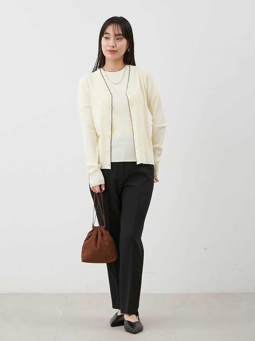 Mila Owen「【セットアップ対応】スカラップデザインアンサンブル半袖プルオーバー」|Tシャツ・カットソー|