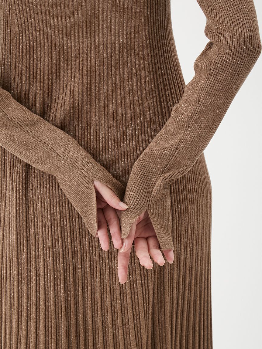 Mila Owen「タートルネックロングリブニットワンピース」|ワンピース|