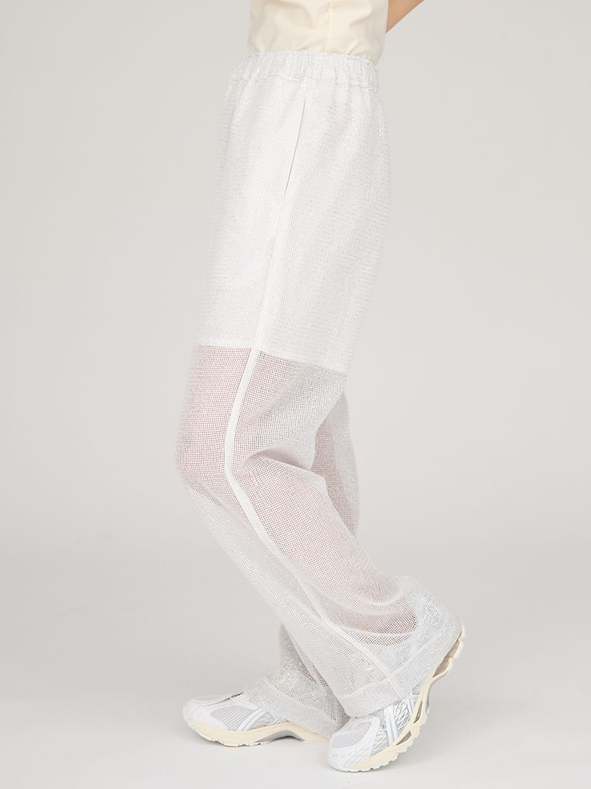 emmi atelier「ラメメッシュパンツ」|チノ|