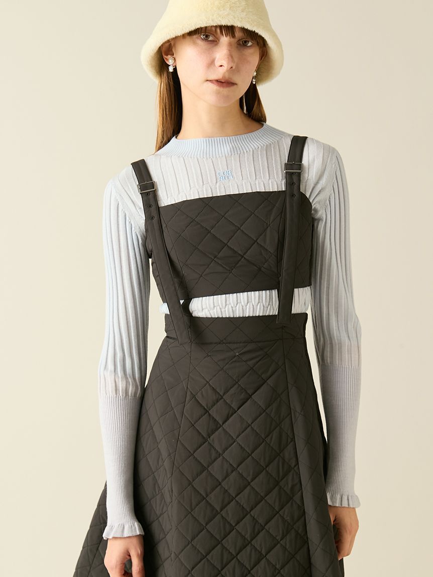 FURFUR「キルティング2WAYジャンパースカート」|ワンピース|