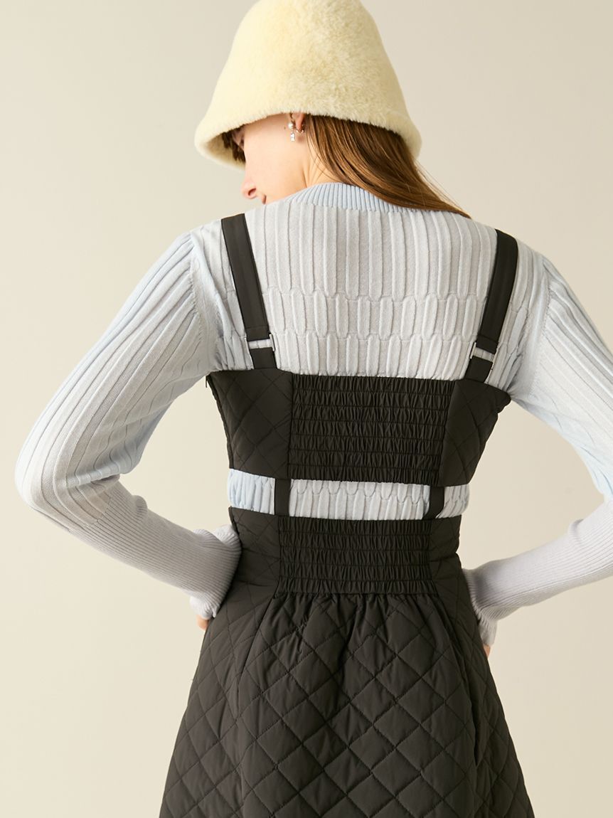 FURFUR「キルティング2WAYジャンパースカート」|ワンピース|