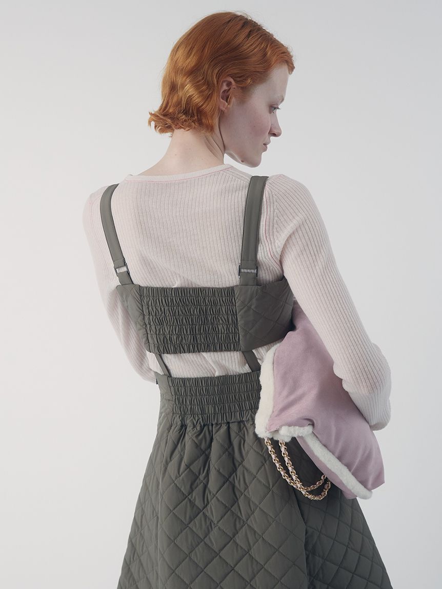 FURFUR「キルティング2WAYジャンパースカート」|ワンピース|