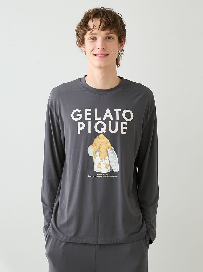 GELATO PIQUE HOMME「【HOMME】レーヨンジェラートベアプリントロンT」|ルームウェア|