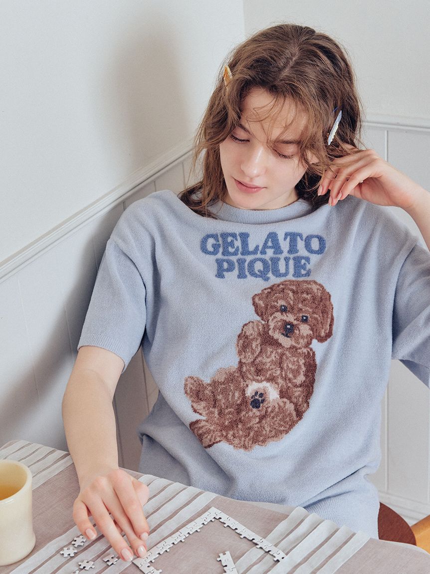 gelato pique「【ONLINE限定カラーあり】ドッグジャガードプルオーバー」|ルームウェア|
