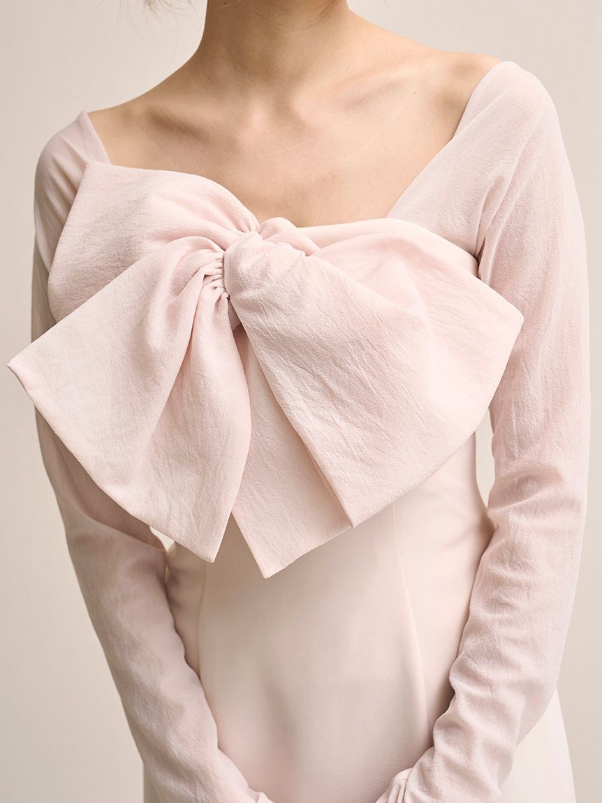 SNIDEL「オフショルリボンドレス【カンヘウォン着用】」|ドレス|