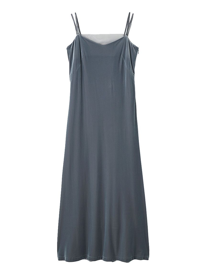 FRAY I.D「シアーベロアカーデ&キャミワンピース」|ワンピース|