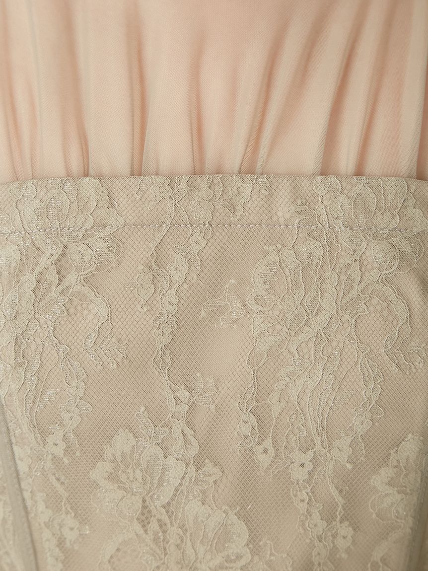 FRAY I.D「ラメフラワーチュールレイヤードレス」|ドレス|