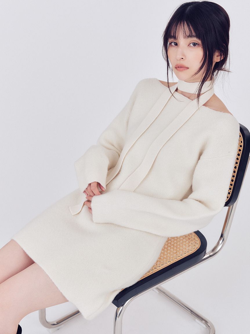 FRAY I.D「フォックスウールミニニットワンピース」|ワンピース|