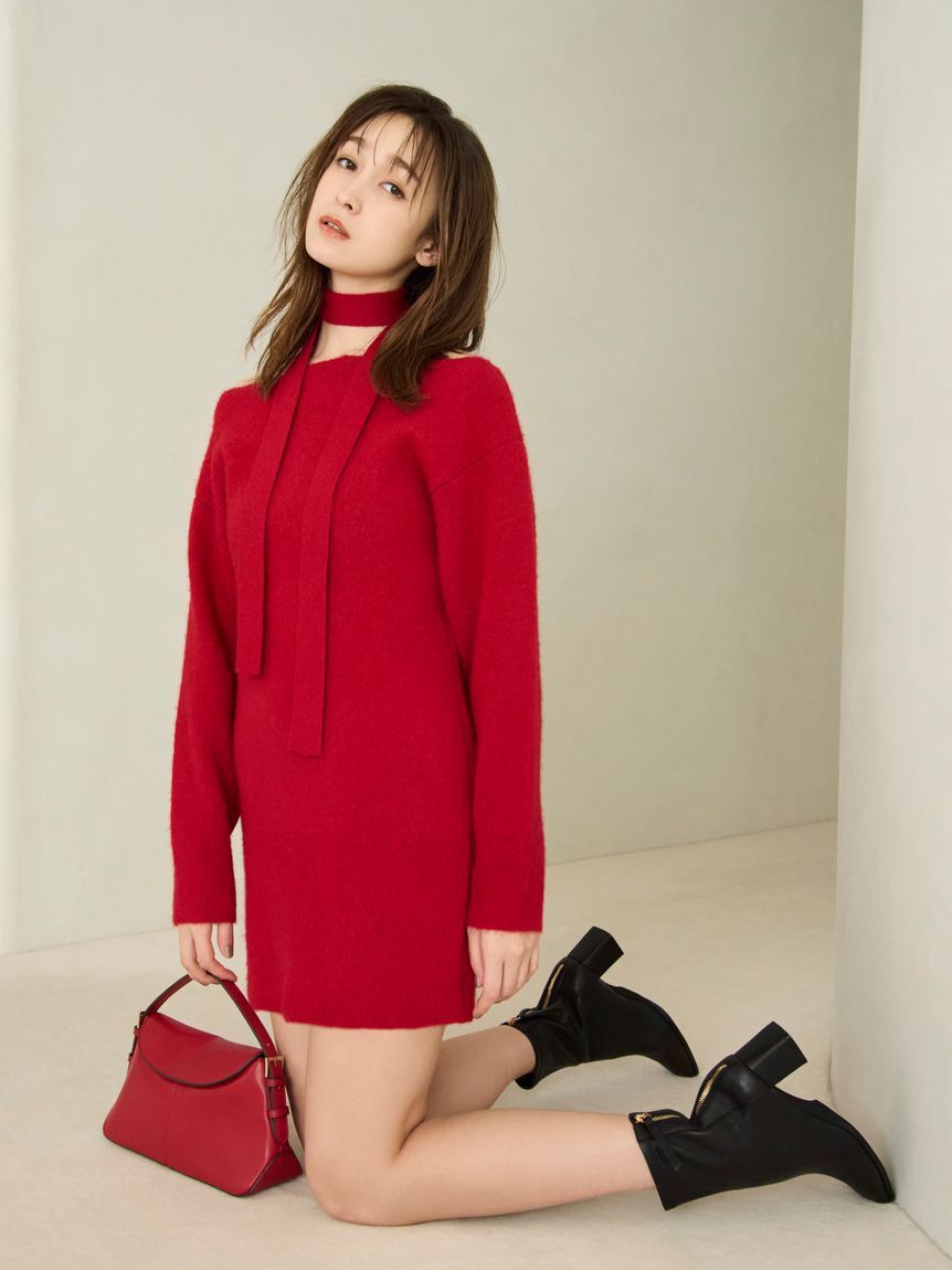 FRAY I.D「フォックスウールミニニットワンピース」|ワンピース|