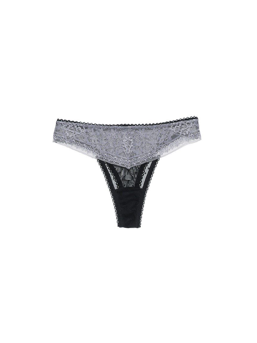 LILY BROWN Lingerie「【LILY BROWN Lingerie】バイカラーレース ソング」|インナー|BLK